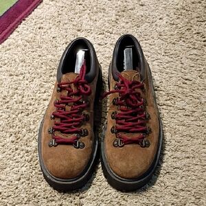 Zara Brown Boots with Red Laces